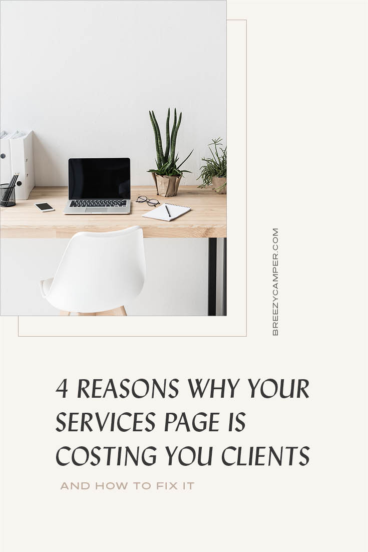 Is your services page holding you back? You know your website copy is important but is it important on your services page too? Oftentimes I see businesses neglecting their services page because they don’t know how to write the copy or can’t be bothered with the layout or design. Here are 4 reasons you should stop neglecting your Services Page today!